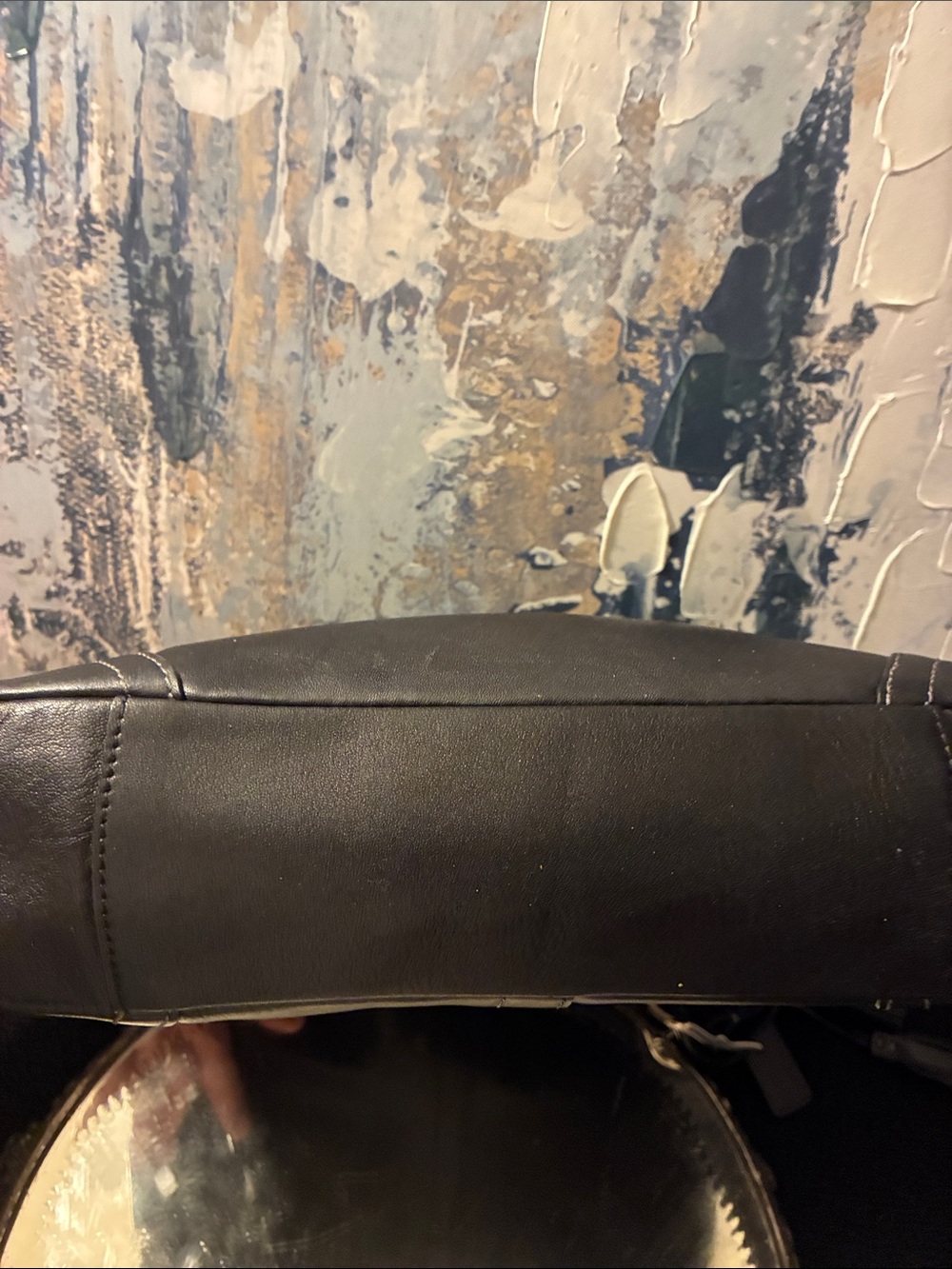 EUC ! Y2K Coach Hampton HOBO Classic Black Leather Shoulder Bag 2006 - Picture 6 of 16